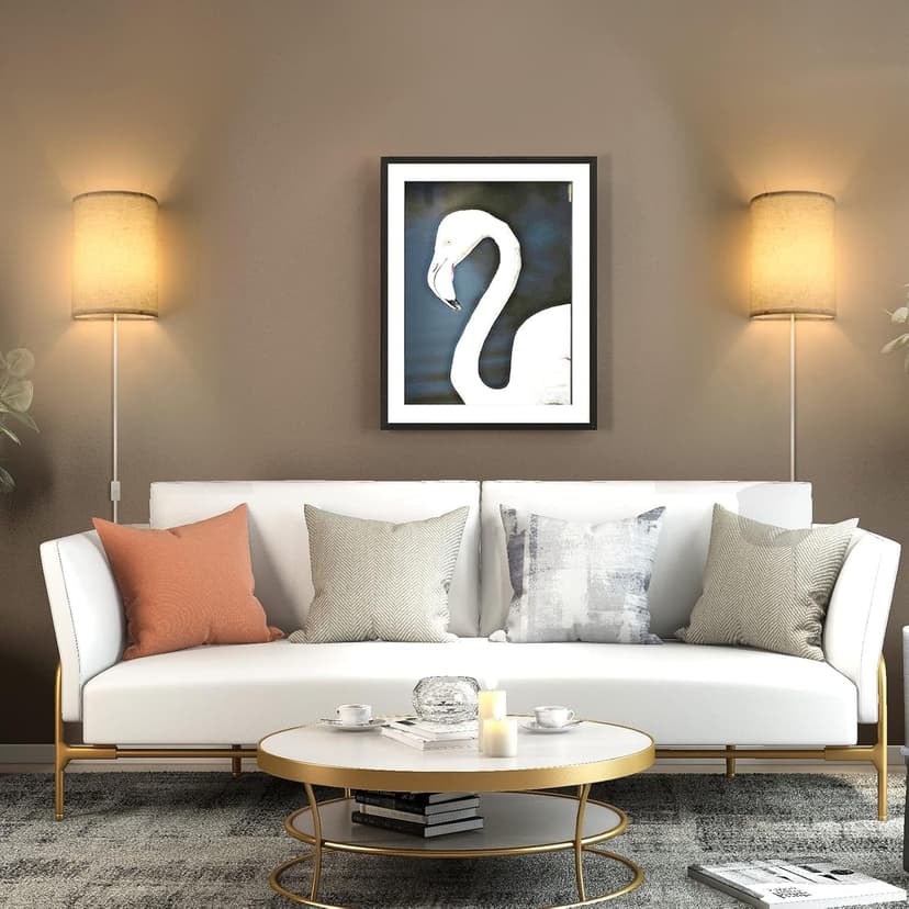 Plug in Wall Sconce, 3 Color, Set of Two, Industrial Wall Lamp with Plug in Cord, Rustic Fixture, On/Off Switch Vintage Wall Light Fixture for Headboard Bedroom Porch (Beige)