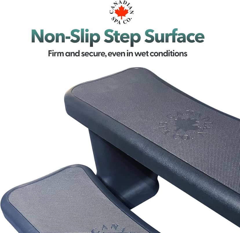 CO. Universal Step for hot tubs, 2 Steps, 28.35" x 20" x 15.75" High, Entry aid spa Step, Non-Slip and Portable, hot tub and spa Accessories