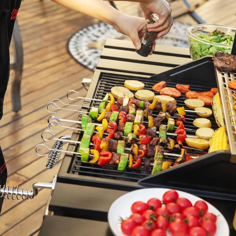 Royal Gourmet CD1824EC 24-Inch Movable Charcoal Grill with Cover, 490 Sq. In. Cooking Area, Outdoor Barbecue Grill with Foldable Side Tables for Outdoor Picnic and Camping Grilling, Black