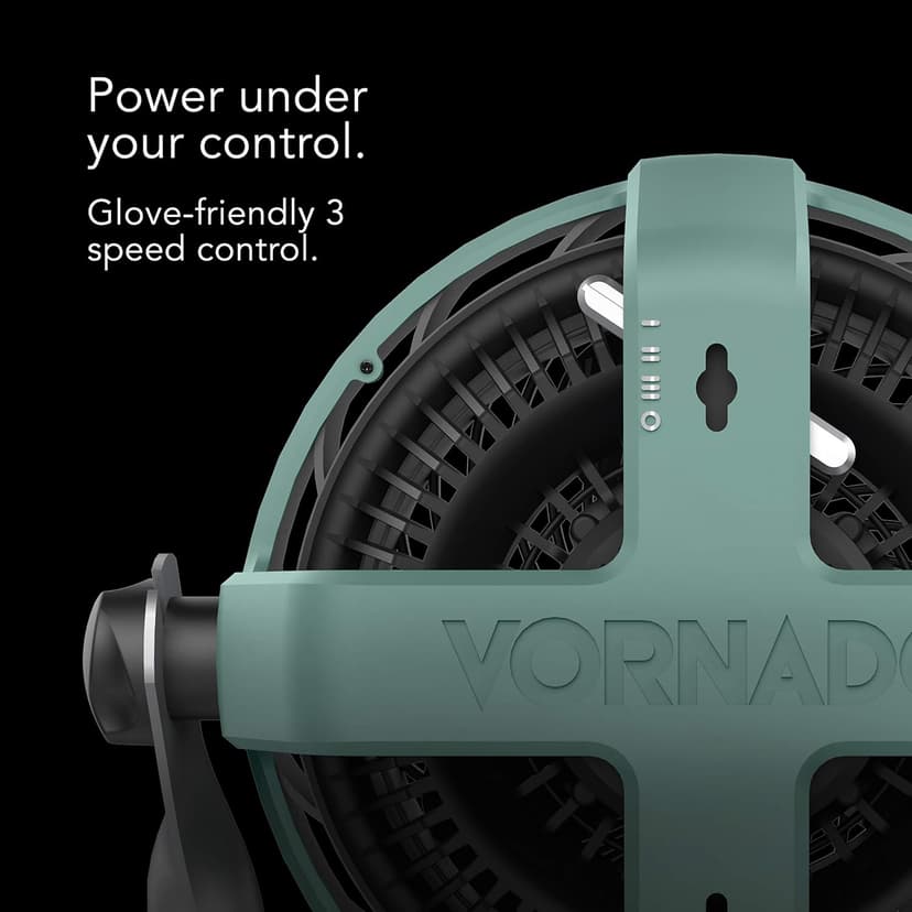 Vornado EXO51 Heavy Duty Air Circulator Shop Fan with IP54 Rated Dustproof and Water-Resistant Motor, Green, CR1-0389-17, Medium
