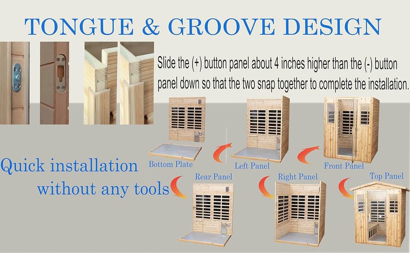 LTCCDSS Outdoor Far Infrared Sauna 4 Person | Withstand Temp -5℉-104℉, Outdoor Indoor Wooden Sauna Room for Home-12 Low EMF Boards-Canadian Hemlock-Chromotherapy-Bluetooth Speaker