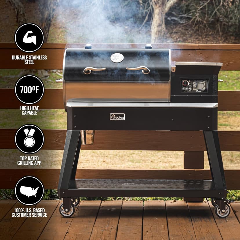 recteq Patio Legend 400 Pellet Smoker Grill with WiFi & App Connectivity, Outdoor Smokers Grills, Wood Pellet Grill, Temp Range 180° to 700+°