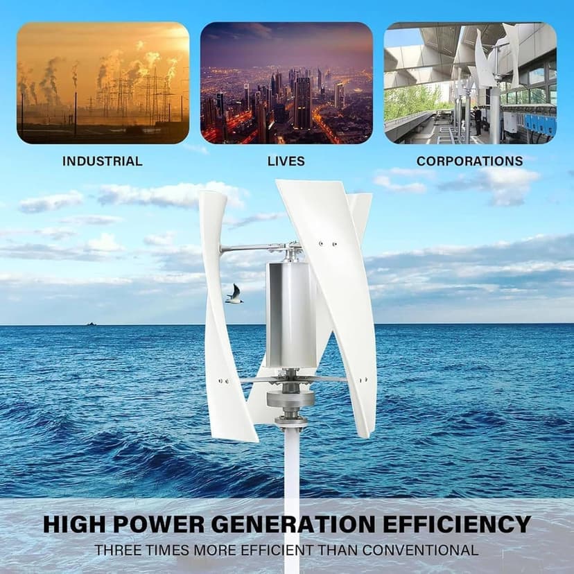 Wind Mill Generator Kit,Vertical Wind Turbine,Wind Turbine Generator Kit for Home,Wind Turbine Generator Kit,with Controller for Home,Business,Industrial Energy Supply,12V-5000W