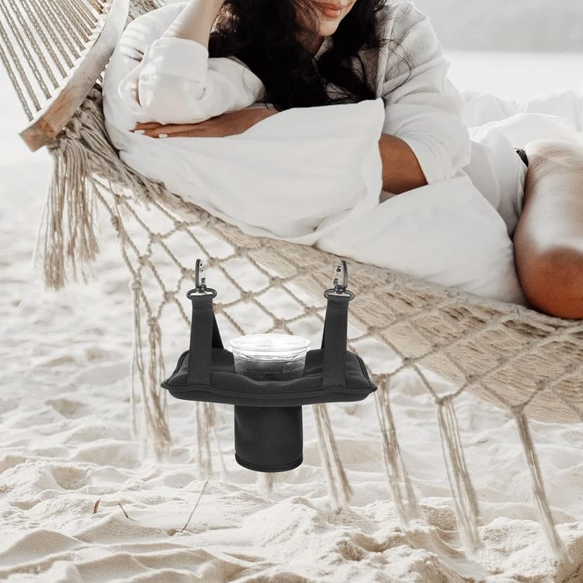 Xxerciz Neoprene Hanging Drink Holder for Rope Hammocks Hammock Chairs Lounge Chairs Outdoor Rope Hammock Accessory Foam Cup Holder