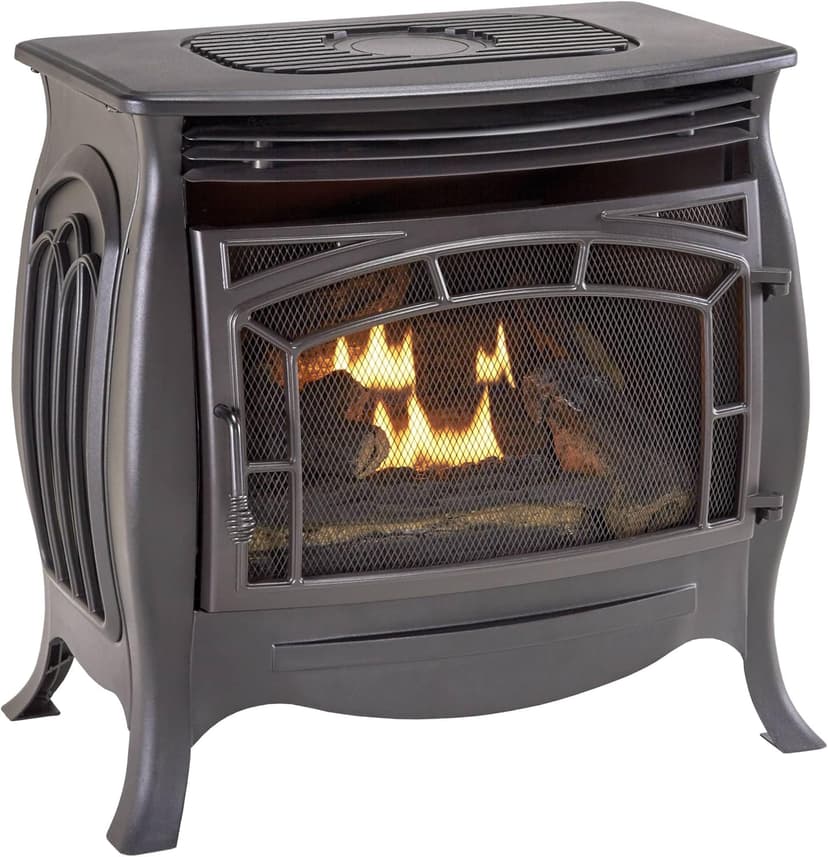 Duluth Forge Dual Fuel Ventless Gas Stove - Model FDSR25, Matte Finish, Remote Control