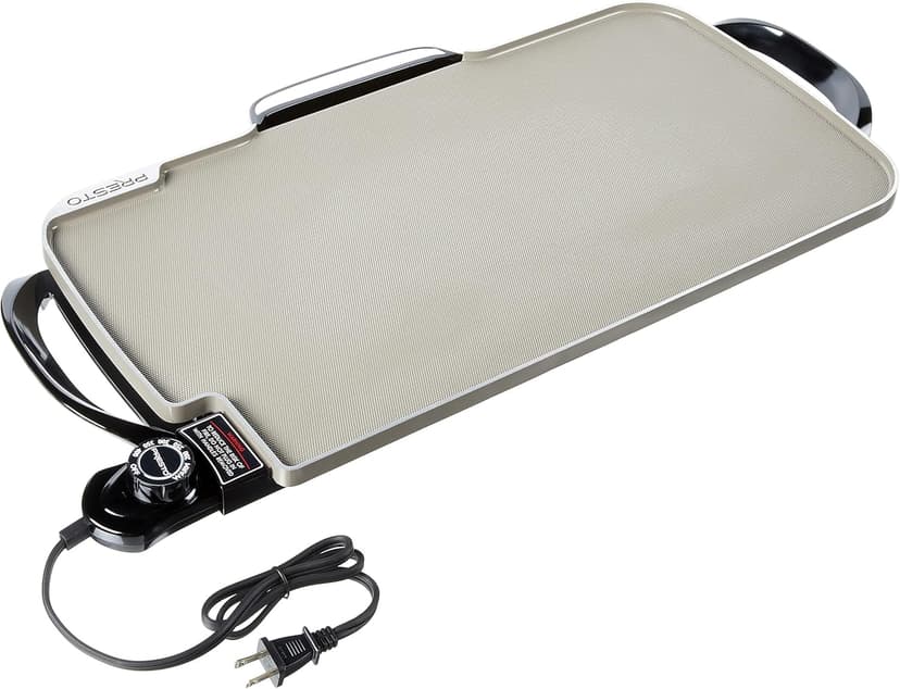 Presto 07062-22-Inch Ceramic Removable Handles Electric Griddle, 22 Inch, Black
