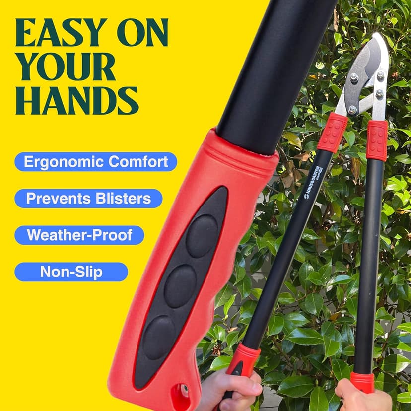 PowerPRO Compound Action 29" Bypass Loppers - Use as loppers for tree trimming, branch cutters, heavy-duty garden pruning tree clippers, lopping shears
