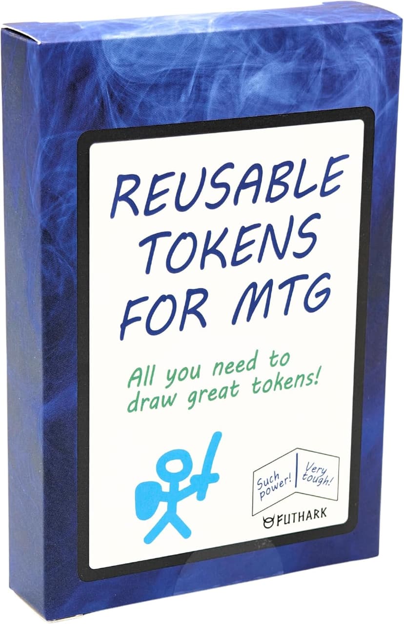 Futhark Dry Erase MTG Tokens Cards Set – Reversible Reusable Double-Sided Universal Tokens Proxy Cards for Magic: The Gathering, MTG Accessories Gift