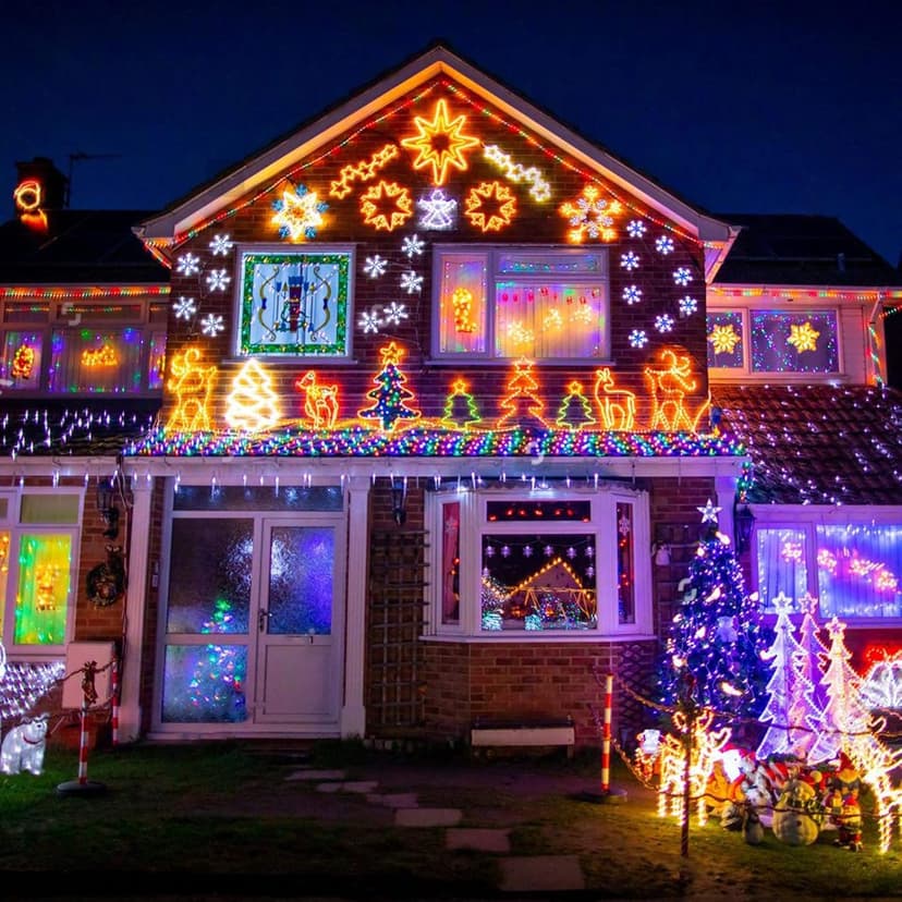 Multicolor 66FT String Lights Outdoor Indoor, 200 LED Upgraded Super Bright Christmas Lights, Waterproof 8 Modes Fairy twinkle Lights for Xmas Tree Party Wedding Garden Backyard Patio Tree(Multicolor)