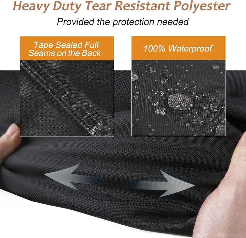 NettyPro Smoker Cover Heavy Duty Waterproof 30 Inch for Masterbuilt Cuisinart Dyna-Glo Charbroil Digital Electric Propane Vertical Smoker, Fade and UV Resistant, 19" W x 18" D x 33" H, Black