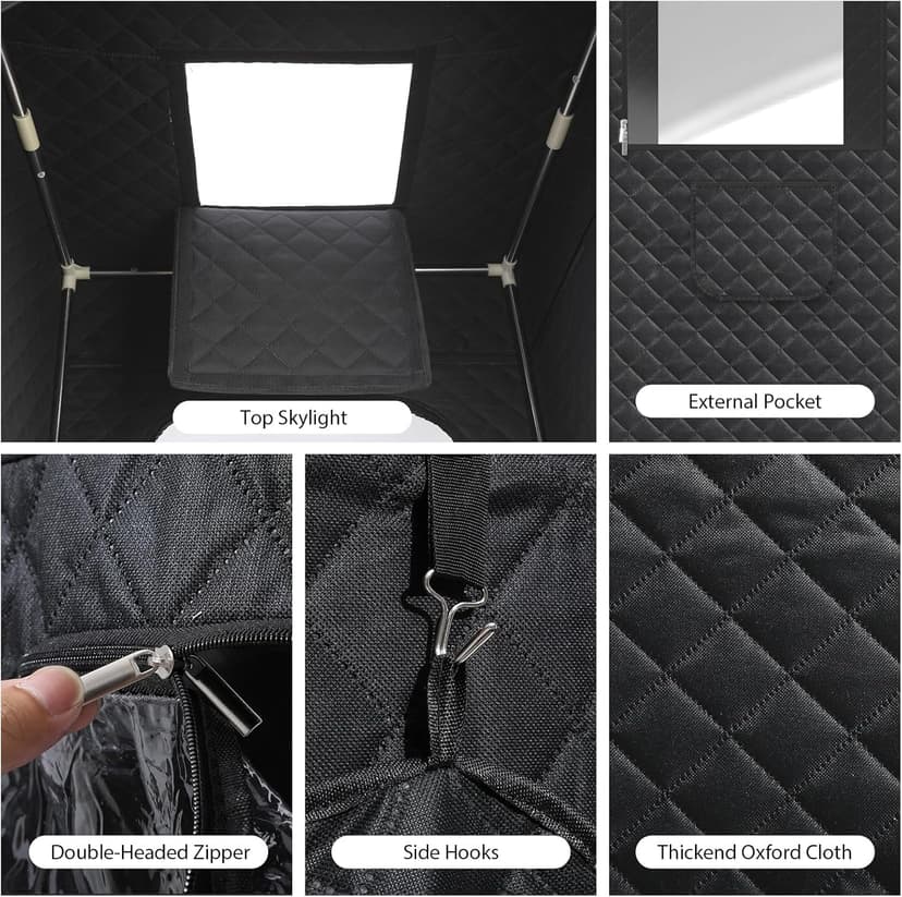 Portable Home Spa - Person Steam Sauna Tent with Quick Heat (1600W), Smart Remote & Leak-Proof Design - Sauna Box with FCC Certified Relaxation in 10 Minutes, (70.9"x 35.4"x 35.4")