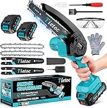 Tietoc Mini Chainsaw 6 Inch Cordless, Portable Electric Chain Saw Small Handheld Battery Powered Super Saws, Tools for Household & Garden, Gifts for Men Dad Husband Fathers Him Her Women Mom 2025