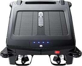 Solar Pool Skimmer Robot Cleaner: 2024 Upgrade Automatic Solar Pool Skimmer Robot Pool Cleaner Robot Pool Robot Pool Net Skimmer with Basket Automatic Obstacle Avoidance Dual Charging Options