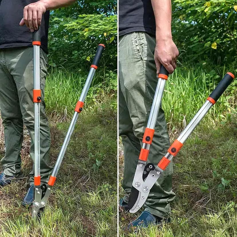 26-40" Extendable Anvil Loppers, Branch Cutter w/2 inch Cutting Capacity, Tree Trimmer w/Compound Action, Heavy Duty Telescopic Tree Pruner, Handle Adjustment, Chop Thick Branches Effortless