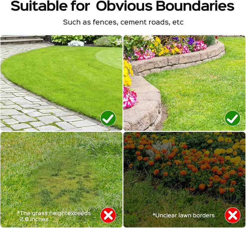 V100 Robotic Lawn Mower with Visual Navigation, Smart Obstacle Avoidance, Adjustable Cutting Height, Low Noise – Ideal for Small Lawns