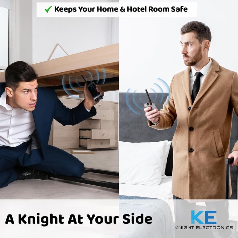 KT-9000 Premium Hidden Devices Detector by Knight Electronics - Hidden Camera Detectors RF Detector & Bug Detector | Hidden Camera Finder for GPS Tracking/Radio Frequency Signal Detection Anti Spy