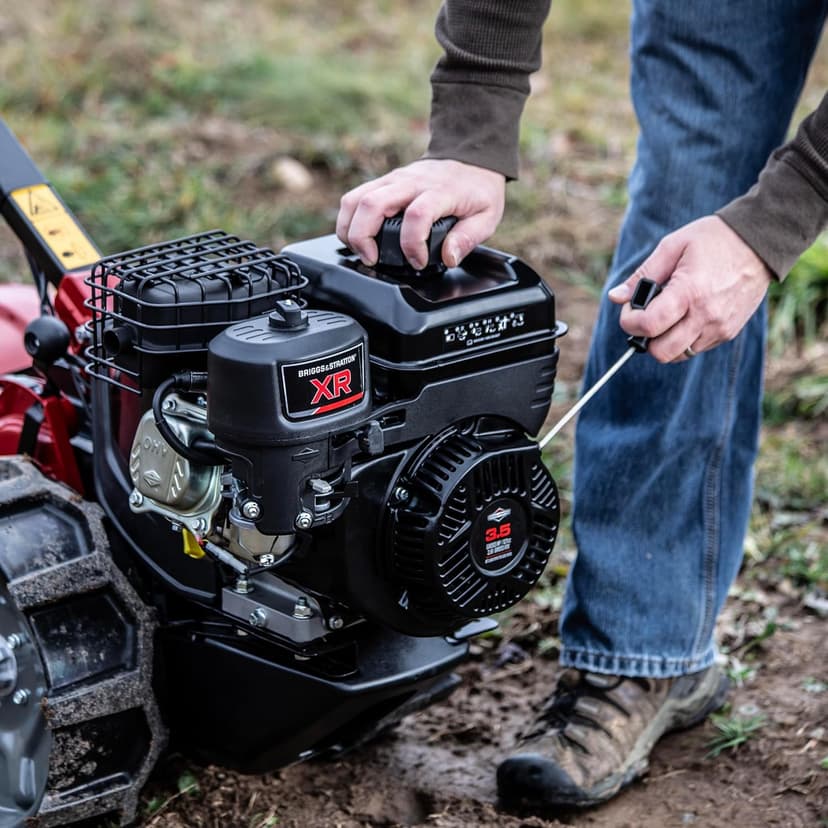 Earthquake® 46059 Pioneer™ Dual Direction Rear Tine Tiller, Powerful 127cc 4-Cycle Briggs and Stratton® Engine, Instant Reverse, 17” Tilling Width, 11” Tilling Depth, Frustration Free Shifting