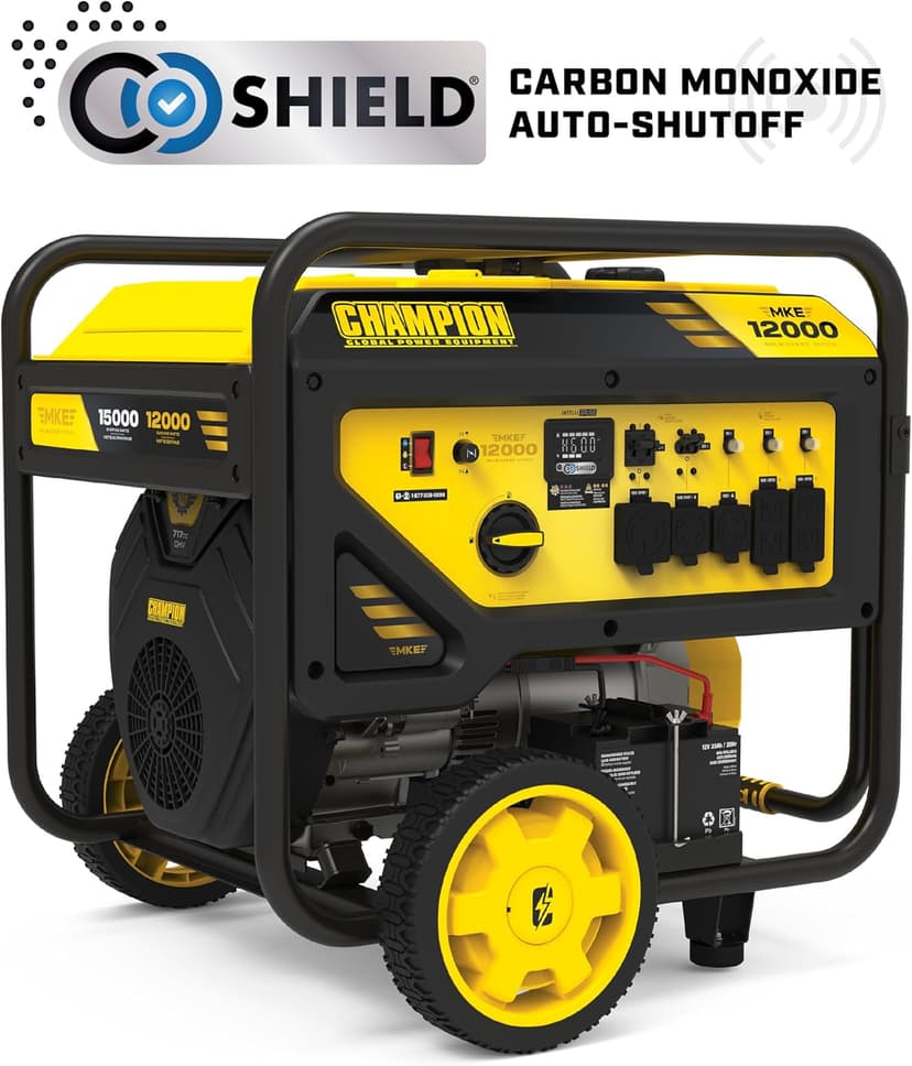Champion Power Equipment 15,000-Watt MKE Series Portable Generator with Electric Start and CO Shield