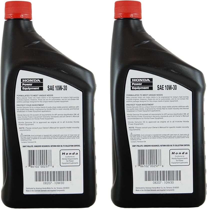 HONDA MOTOR OIL 10W30 QT (PACK OF 2)