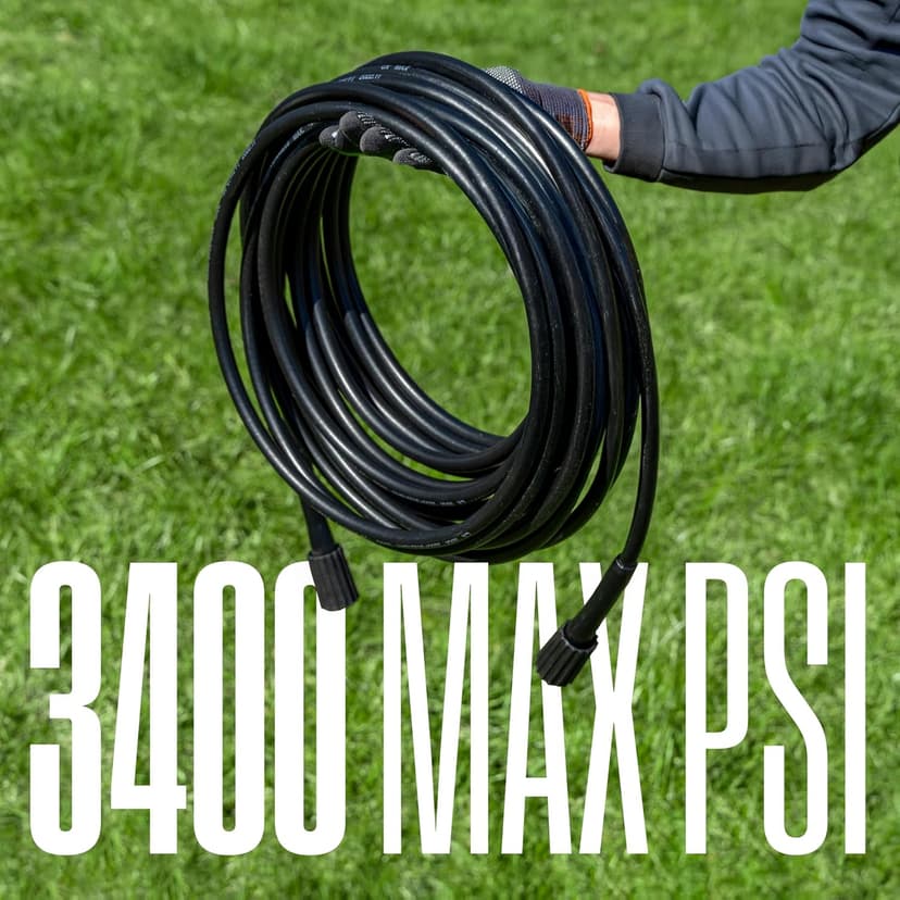 Westinghouse 50 ft PVC Pressure Washer Hose - 3400 Max PSI - For Gas and Electric Pressure Washers