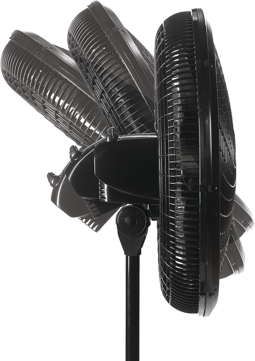 Lasko Oscillating Pedestal Fan, Adjustable Height, 3 Speeds, for Bedroom, Living Room, Home Office and College Dorm Room, 18", Black, 1827