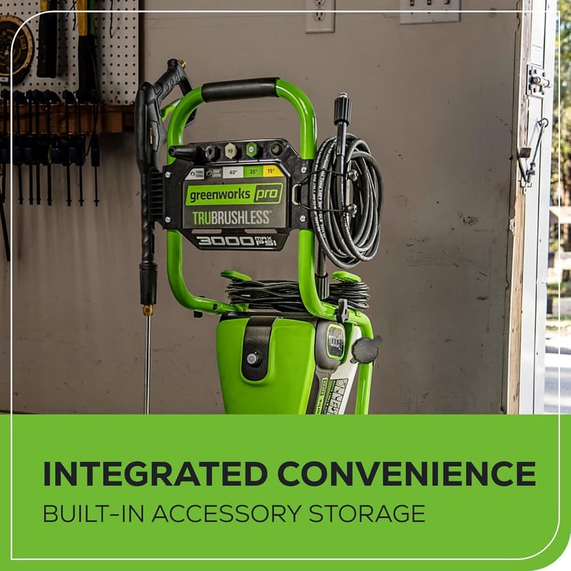 Greenworks 3000 PSI Pressure Washer (2.0 GPM Max) with Foam Cannon – Easily Remove Dirt and Grime on Siding, Fences, Patios,