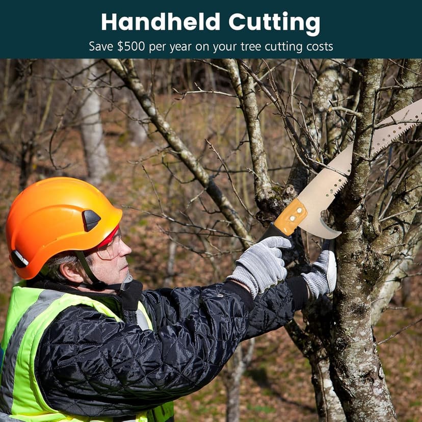 27 FT Pole Saws for Tree Trimming, [Ultra Sturdy] Tree Pruner with Thickened Saw Blade and Scissors for Tree Trimmer, Pole Cutter for Backyard and Garden, Bush Cutting and Pruning of Palm Trees