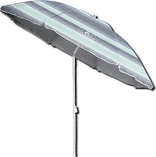 CARIBBEAN JOE Beach Umbrella, Portable Outdoor Sun Umbrella With UV Protection, Shoulder Carry Bag, Full 6 ft Arc