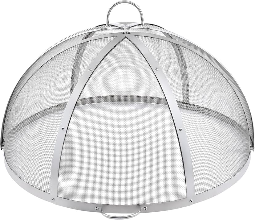 Firepit Spark Screen Lid, 36" Diameter, Outdoor Firepit Ring Cover Round Accessories, Fire Pit Metal Cover, Easy-Opening Stainless Steel Fire Ring Covers for Outdoor Patio Fire Pits Backyard