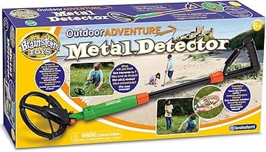 Brainstorm: Outdoor Adventure Metal Detector - 31.5" - Light N' Sound Treasure Hunting Toy, Lightweight & Portal, STEM Learning, Multi-Lingual, Kid 6+