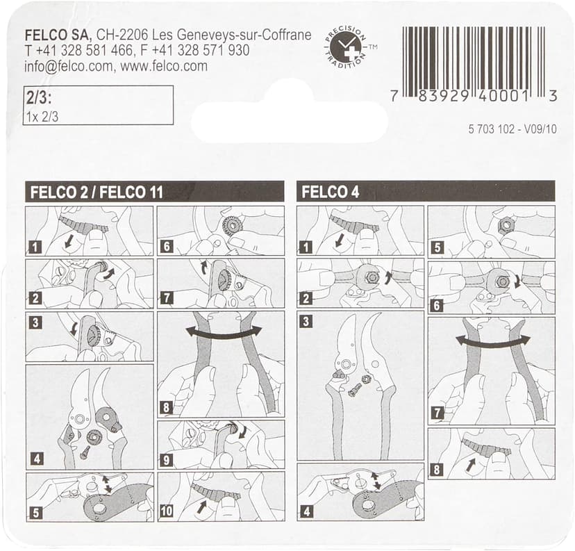 Felco Hand Pruner Replacement Blade (2/3) for Felco hand pruner models: F2, F4 & F11 - Spare Cutting Blade for Garden Pruning Shears & Bypass Clippers (Single Pack)