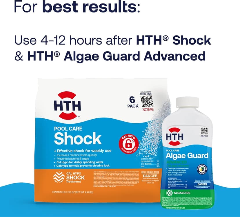 HTH 67067 Swimming Pool Care Clarifier Advanced - Crystal Clear Water in 24 Hours