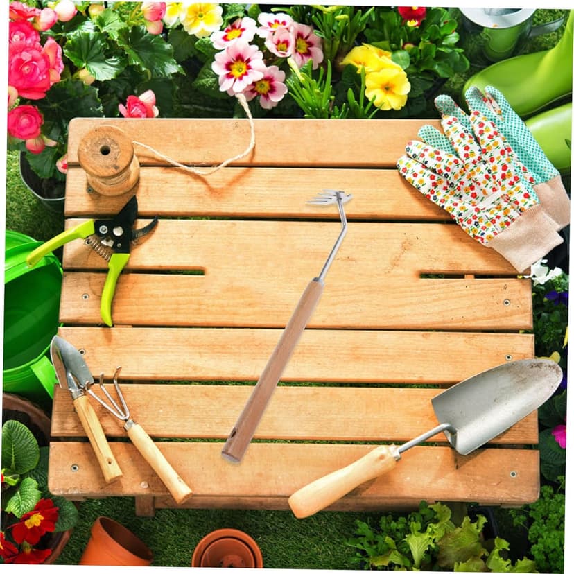 Garden Weeding Tool Ergonomic Handle Rake Multi-Function Weeder for Professional Grade Gardening