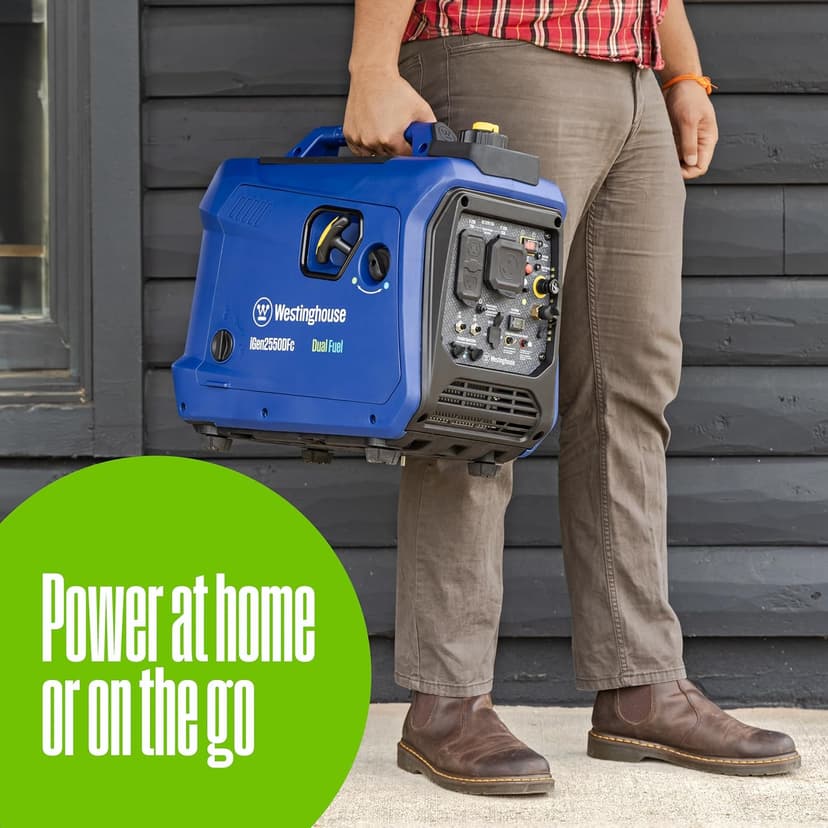 Westinghouse 2550 Peak Watt Super Quiet & Lightweight Portable Inverter Generator, RV Ready 30A Outlet, Gas and Propane Powered, CO Sensor, Parallel Capable, Long Run Time
