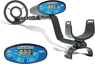 Bounty Hunter QSI Quick Silver Metal Detector, Black – Fully Automatic Ground Balance, 8-Inch Waterproof Coil, LCD Display, 4-Segment Digital Target ID & 3-Tone Audio Feedback