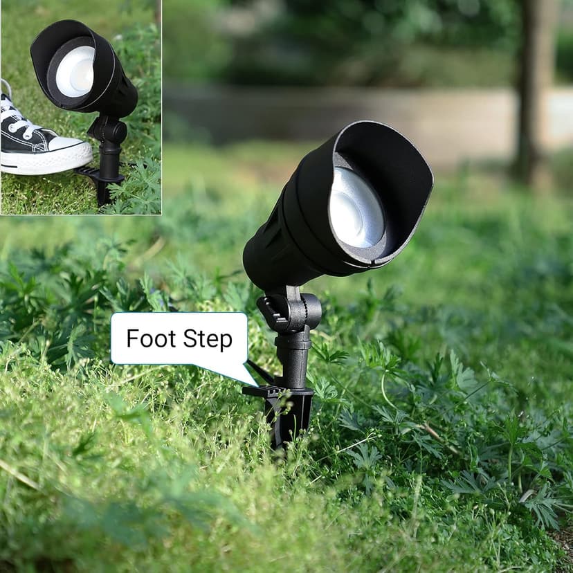 DEWENWILS LED Low Voltage Landscape Lights, 14W 540LM 3000K 12V Aluminum Outdoor Spotlight, IP65 Waterproof Landscape Lighting for Yard, Garden, House, Tree, Lawn, 4 Pack