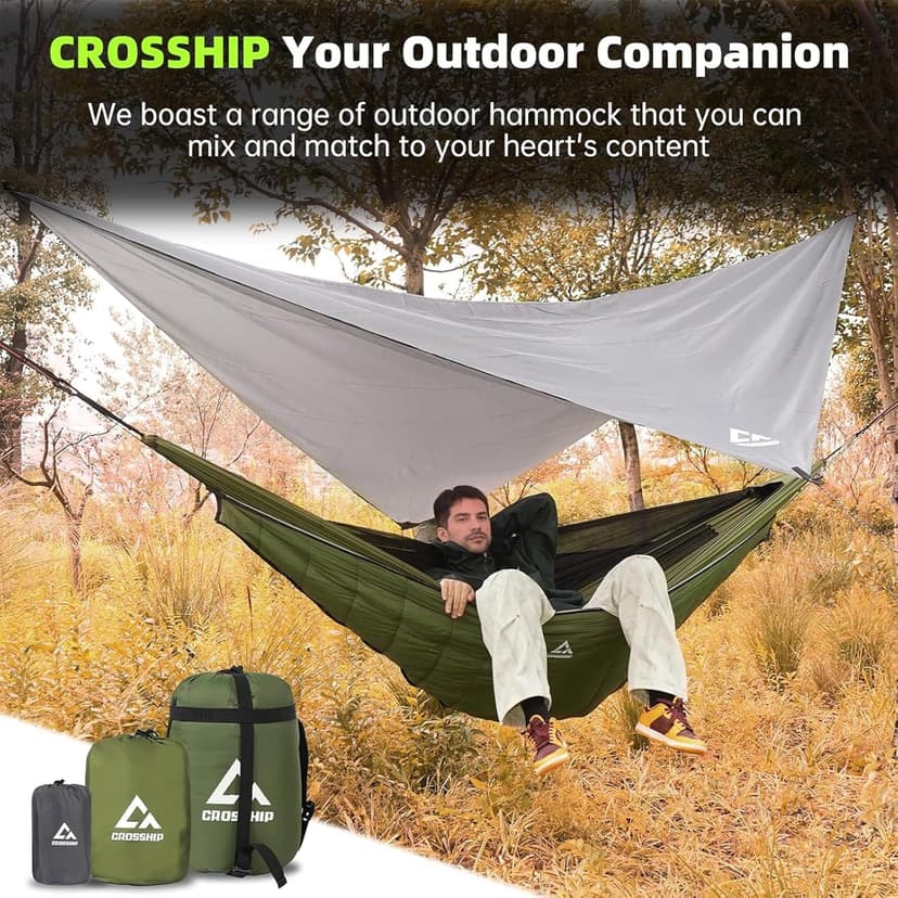 Hammock Underquilt for Camping Hammock, Full Length Camping Quilt for Lightweight Soft Warm 3-4 Seasons 41-68°F, Great for Hiking Backpacking Traveling Beach (Hold Up to 500lbs)