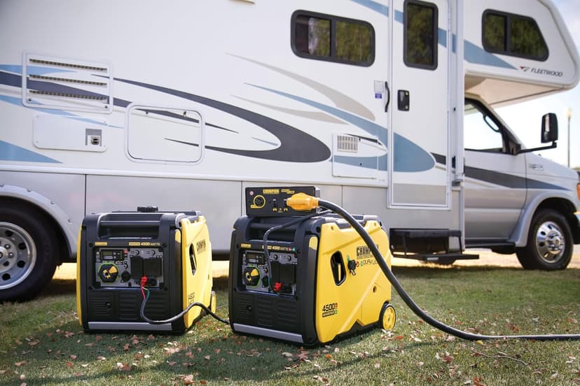 Champion Power Equipment 4500-Watt Electric Start Dual Fuel RV Ready Portable Inverter Generator with Quiet Technology and CO Shield