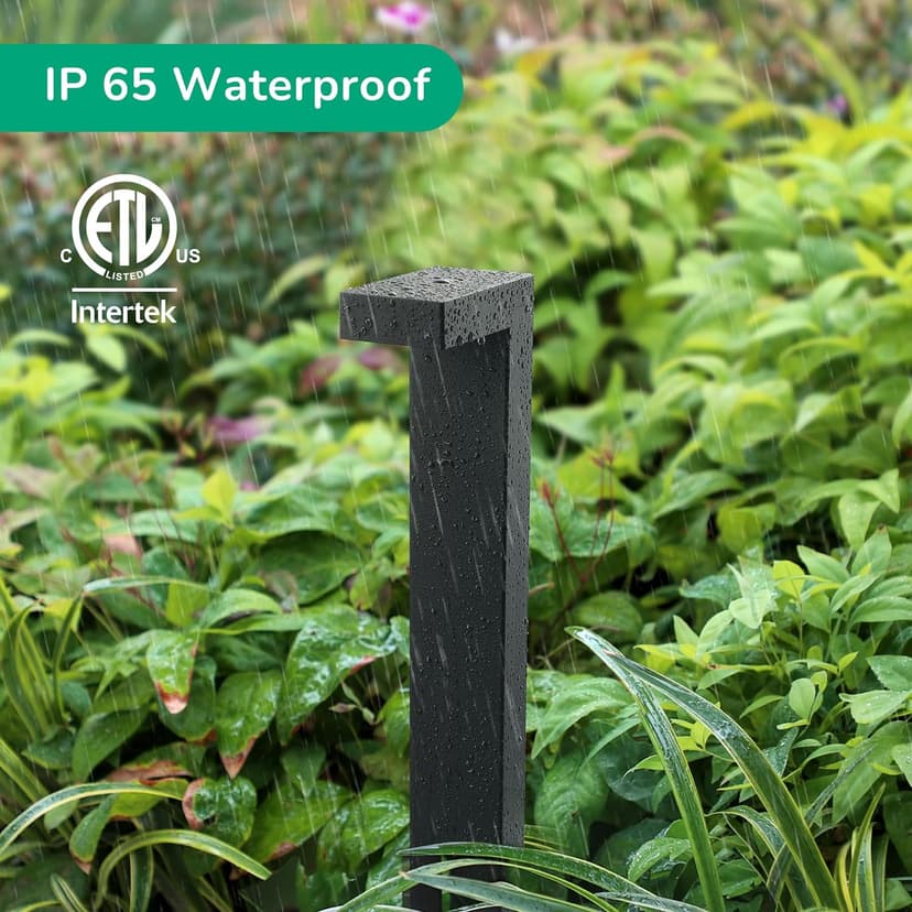 EDISHINE Low Voltage Landscape Lighting, 3000K 3.2W 50,000Hrs Waterproof Outdoor Landscape Path Lights, 12V LED Pathway Lights Wired, CRI80 Modern Aluminum L Shaped for Sidewalk Driveway, 4 Pack