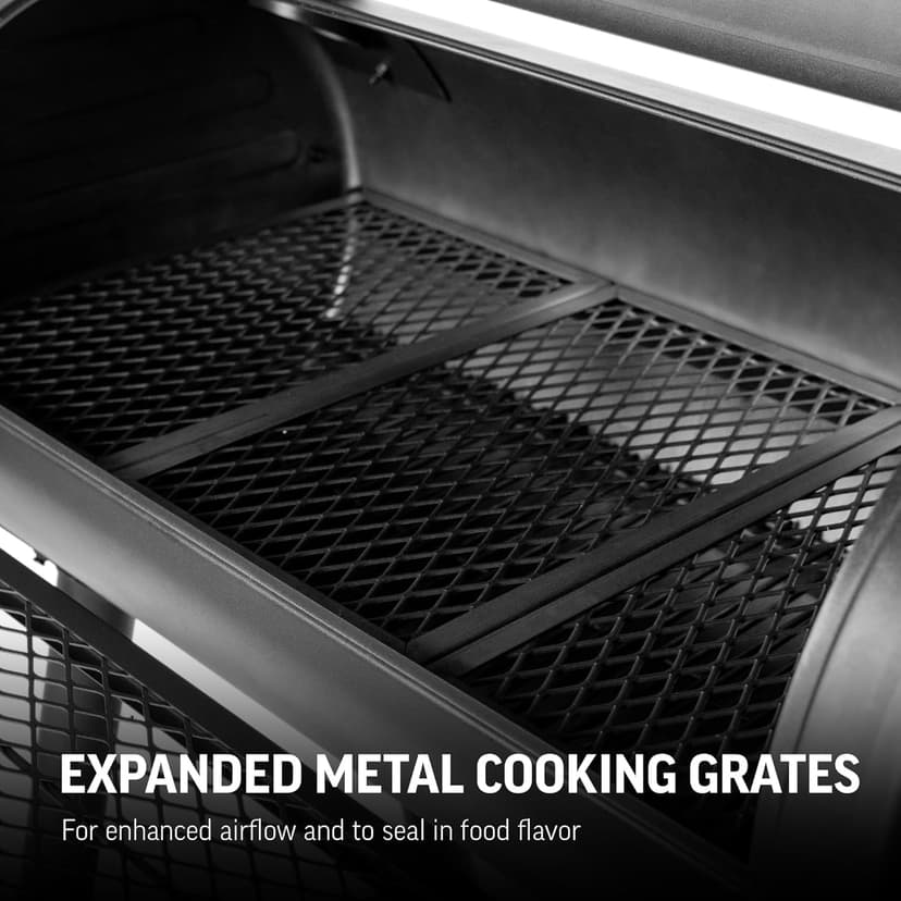 Char-Griller® Competition Pro® Barrel Grill and Offset Smoker, Includes Side Fire Box for Texas-Style Offset Smoking, Metal Cooking Grates, 1,010 Cooking Square Inches in Black, Model 2823 in Black