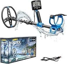 Garrett Vortex VX9 - Made in The USA - Metal Detector for Adults - MD-MF Tech - Waterproof to 16 ft, 8.5” x 11” Searchcoil, 7 Frequency Options, Three-Tiered Target ID Scales - Weighs 2.9 Pounds