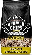 Fire & Flavor Premium All Natural Wood Chips for Smoker - Wood Chips for Smoking - Smoker Wood Chips - Smoker Accessories Gifts for Men and Women - Hickory - 2lbs