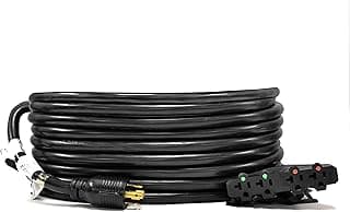 Ceptics GN-CD-2-21 Extension Distribution Power Cord NEMA L14-30P 30 4X 5-15/20R 20-amp, 30/20A, Black, 21 Feet
