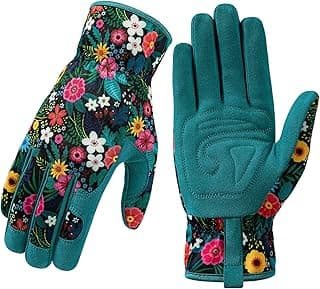 Gardening Gloves for Women, Breathable leather Garden Gloves with Grip, Thorn-Proof Puncture-Resistant Work Gloves