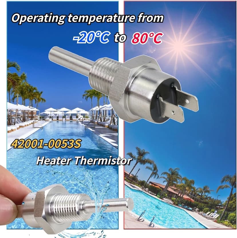 Pool Heater Repair Kit Includes Stack Flue Sensor, Thermistor & Switch for Pentair MasterTemp & Max-E-Therm Pool Heaters Replace# 42002-0024S, 42001-0053S, 42001-0060S, 42002-0025S, 42001-0063S