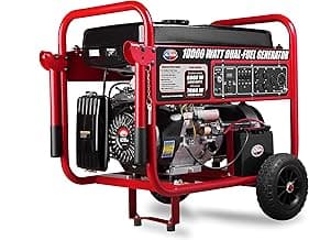 All Power, APGG10000-10,000 Watt Starting Power Generator JD Engine Gasoline Electric Start Portable Wheel Steel Frame