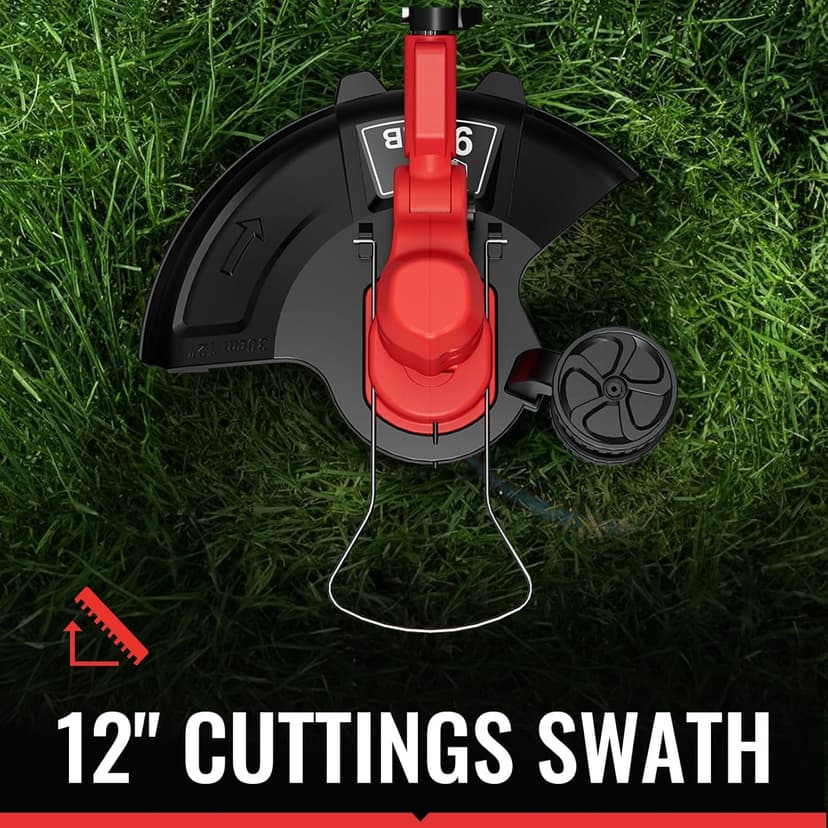 Cordless String Trimmer, Electric Weed Wacker, Weed Eater Battery Powered, 20V/2.0Ah Battery Operated, Charger, Stringless Grass Trimmer/Lawn Edger/Brush Cutter for Lawn Yard Garden