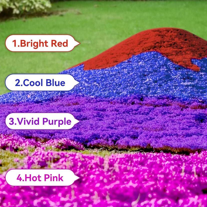 20000+ Mixed Creeping Thyme Seeds, Thymus Ground Cover Plant Seed for Outdoor Lawns Landscaping, Magic Red Purple Blue Carpet Seed for Planting, Perennial Flower for Garden Road - Non GMO Heirloom