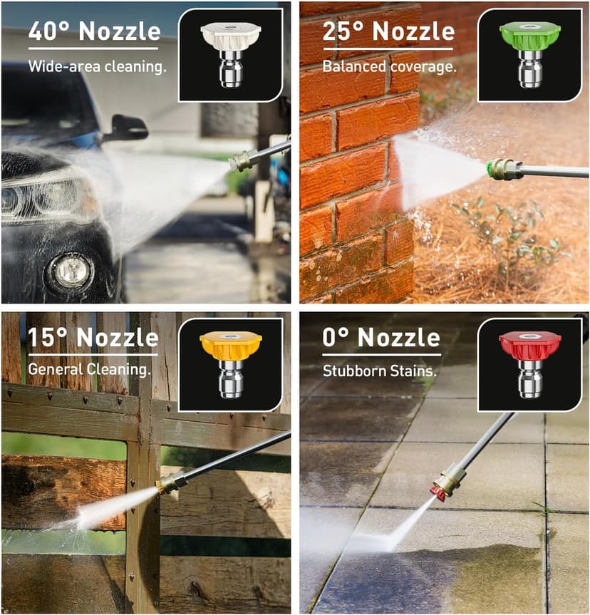 Electric Pressure Washer, 26 FT Hose Pressure Cleaner 2030 PSI with 4 Nozzles Tips,Surface Cleaning with Upgraded Swivel Joint for Car/Fences/Patios/Daily Needed (Mint Green)