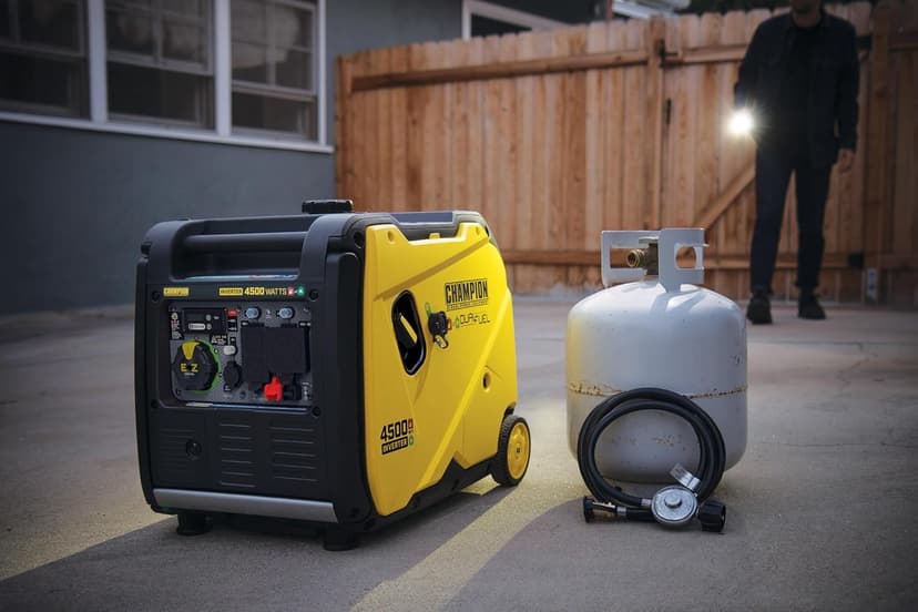 Champion Power Equipment 4500-Watt Electric Start Dual Fuel RV Ready Portable Inverter Generator with Quiet Technology and CO Shield
